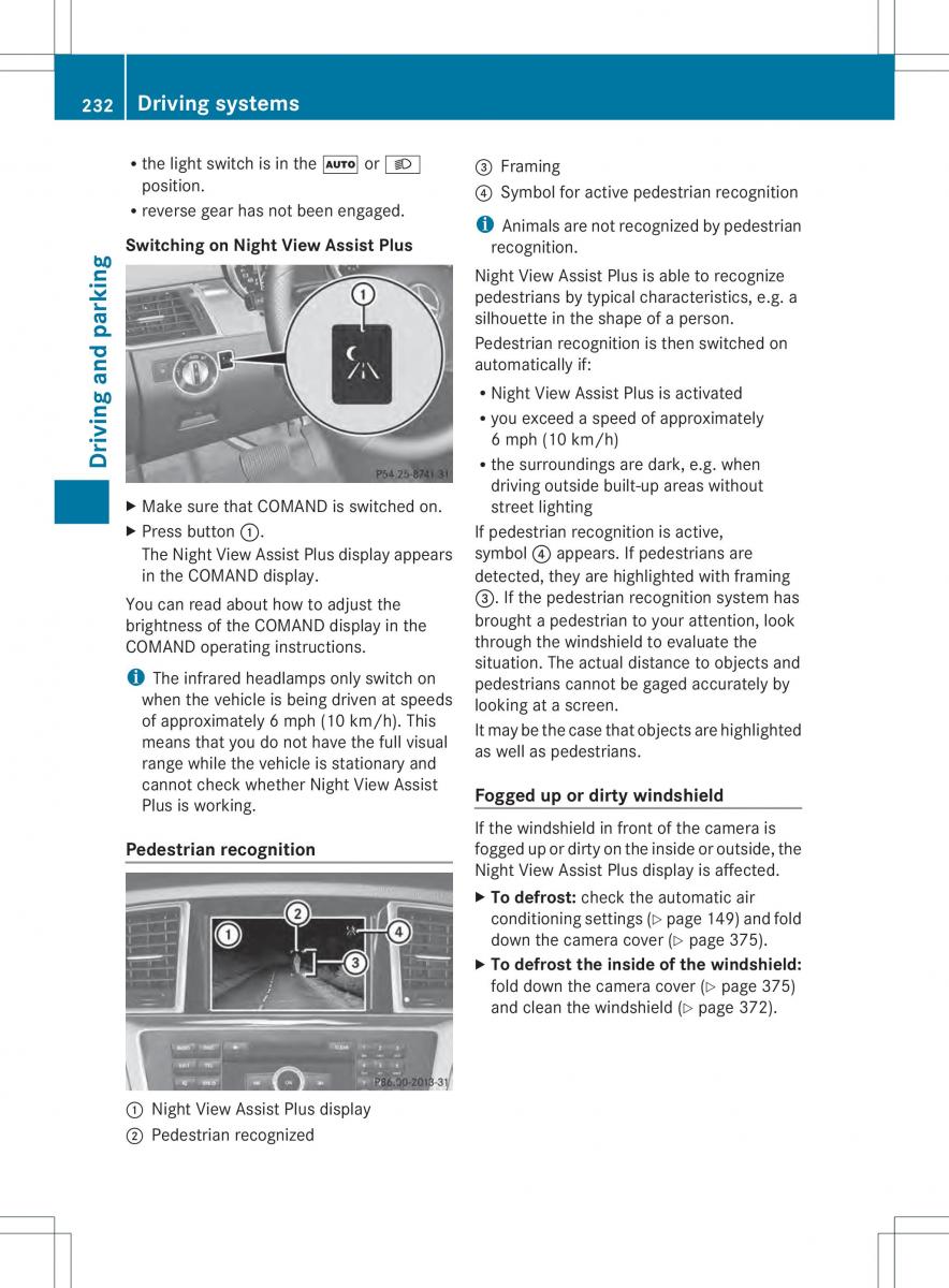 Mercedes Benz ML Class W166 owners manual / page 234