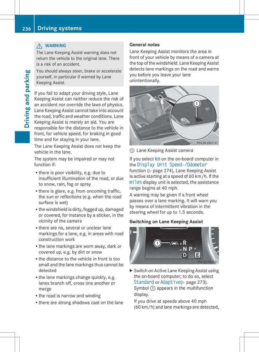 Mercedes Benz ML Class W166 owners manual / page 238