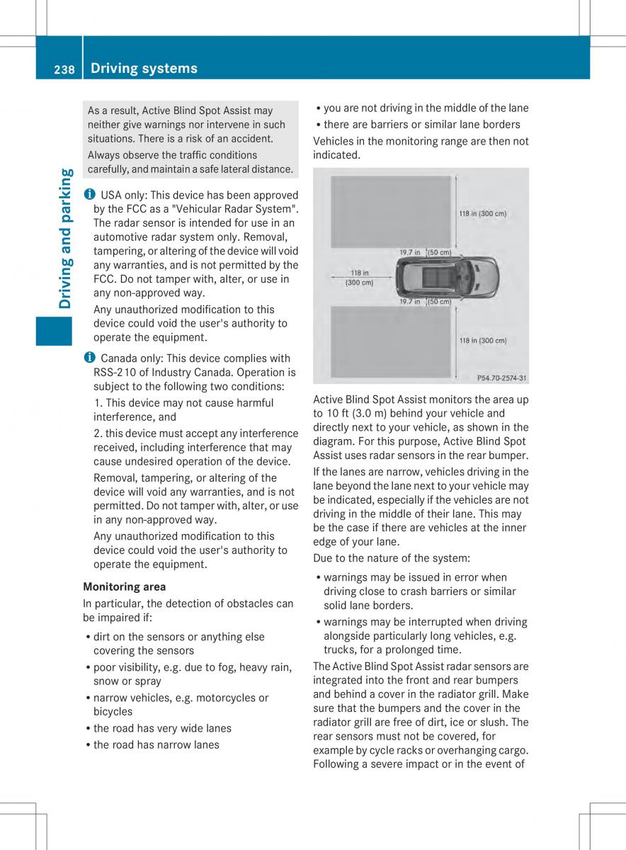 Mercedes Benz ML Class W166 owners manual / page 240