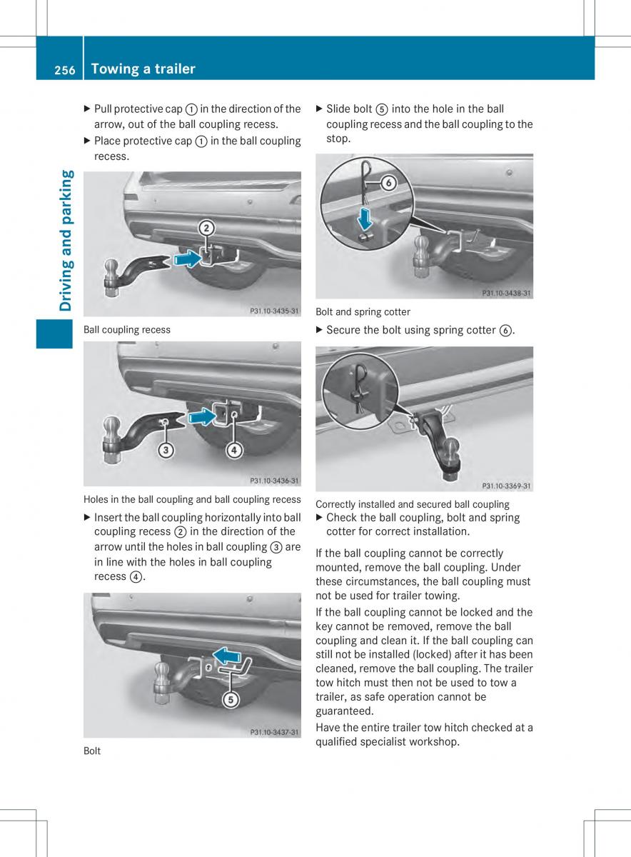 Mercedes Benz ML Class W166 owners manual / page 258