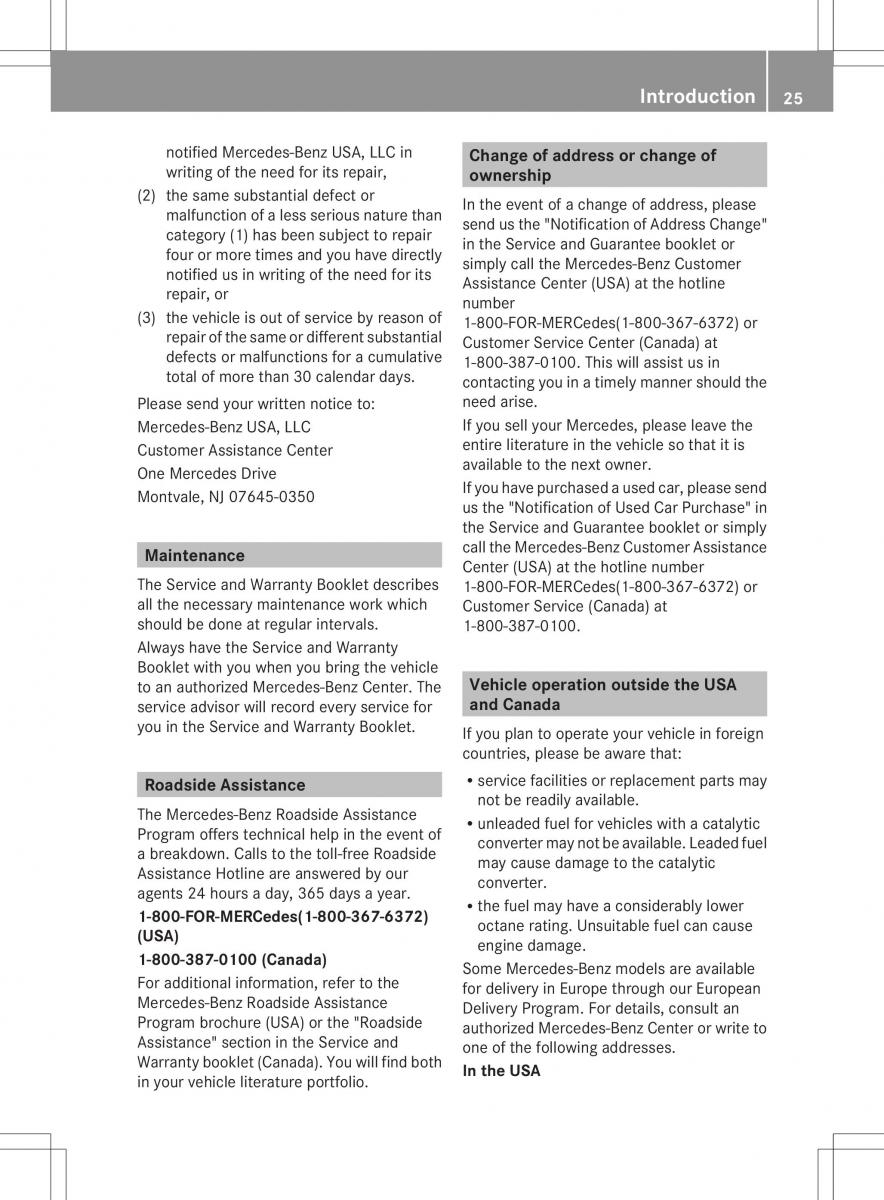 Mercedes Benz ML Class W166 owners manual / page 27