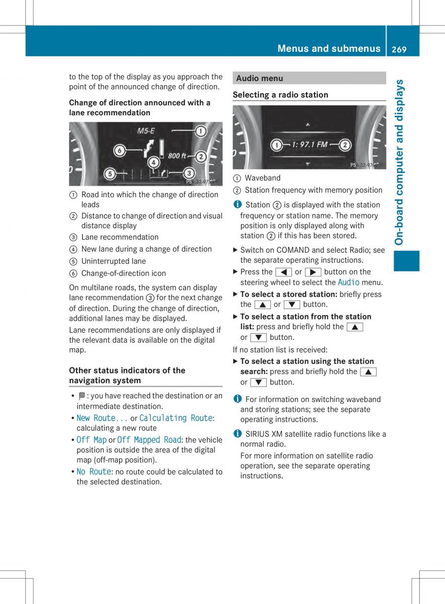 Mercedes Benz ML Class W166 owners manual / page 271