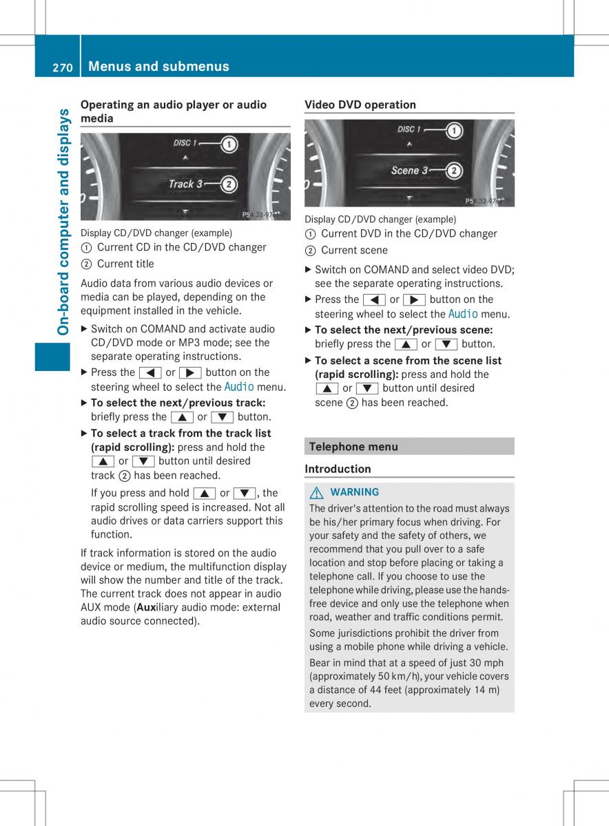 Mercedes Benz ML Class W166 owners manual / page 272