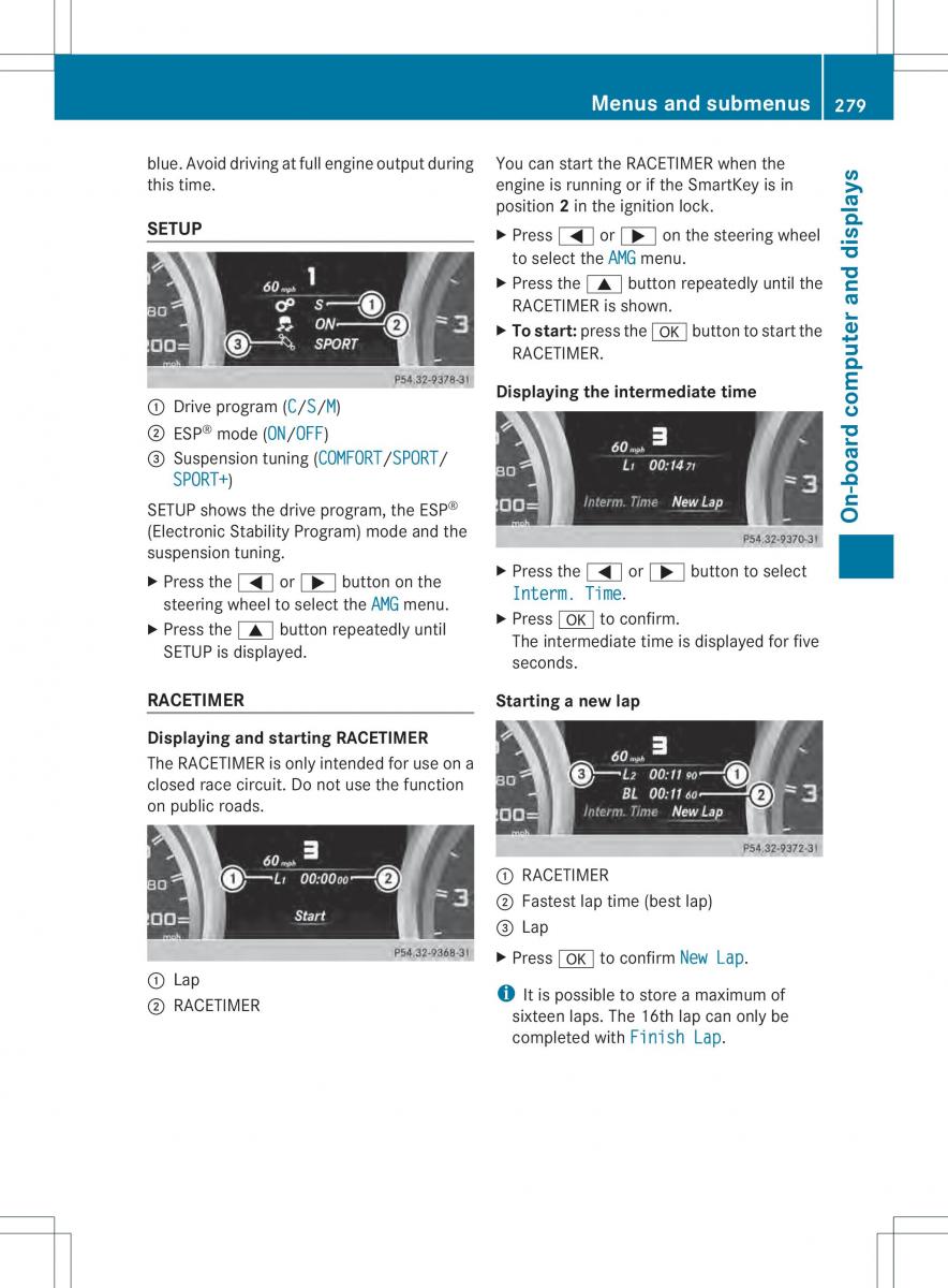 Mercedes Benz ML Class W166 owners manual / page 281