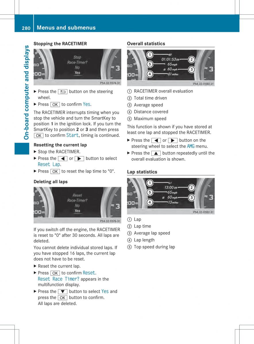 Mercedes Benz ML Class W166 owners manual / page 282