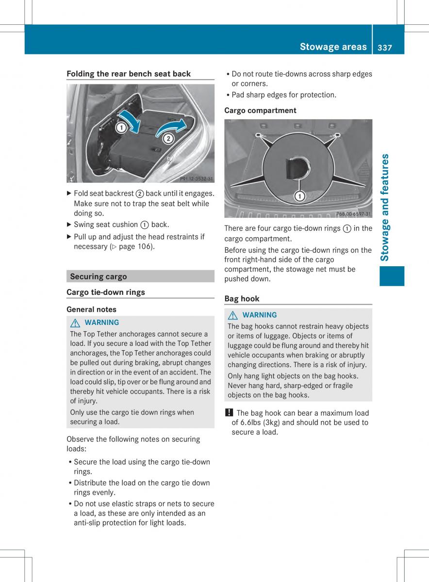 Mercedes Benz ML Class W166 owners manual / page 339