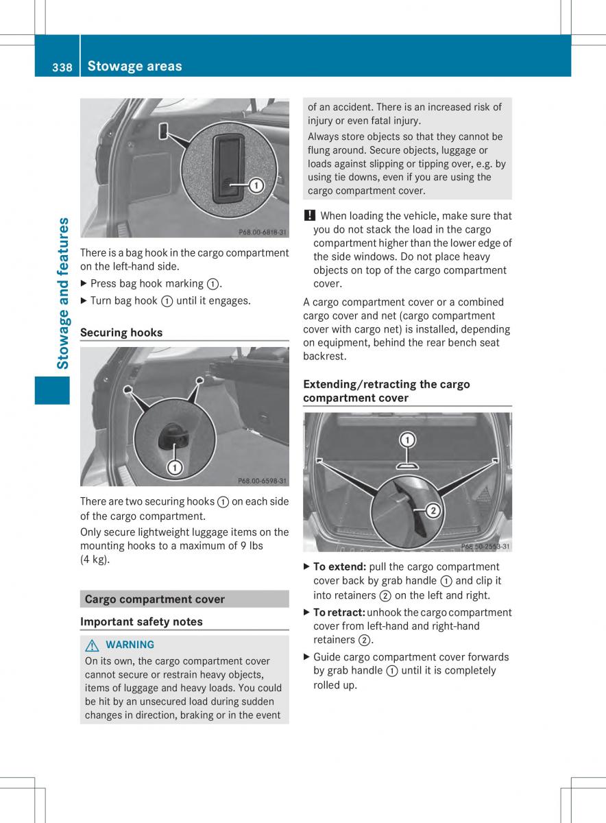 Mercedes Benz ML Class W166 owners manual / page 340