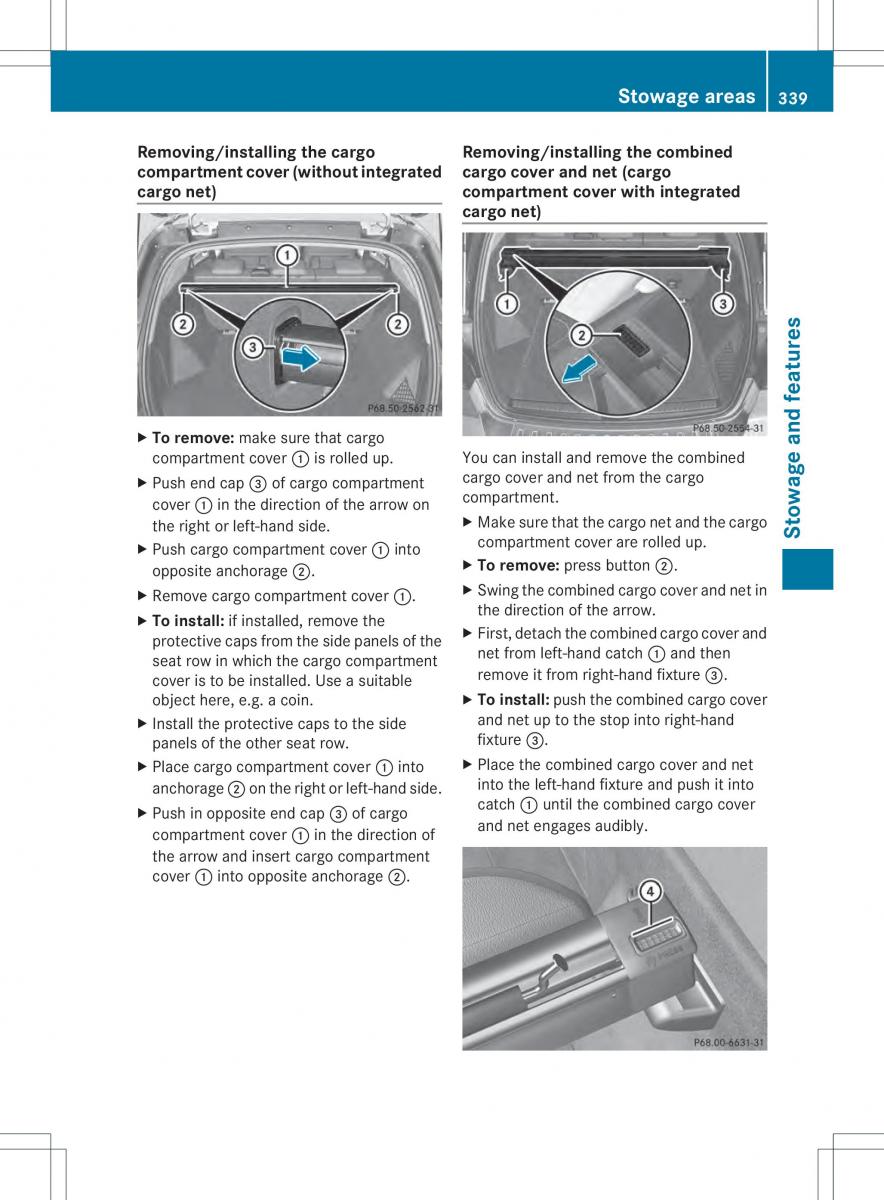 Mercedes Benz ML Class W166 owners manual / page 341