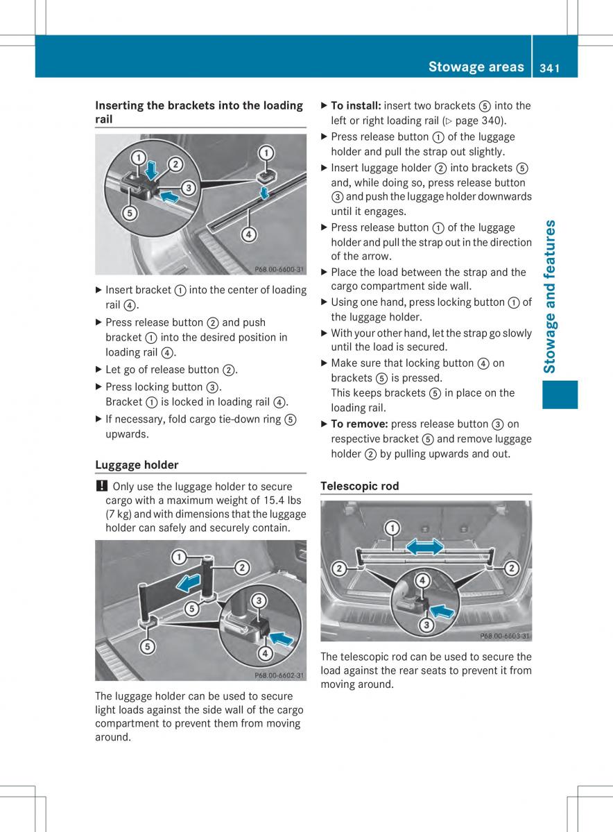 Mercedes Benz ML Class W166 owners manual / page 343