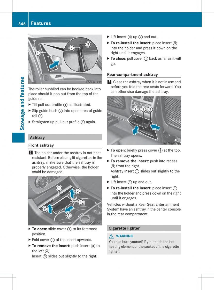 Mercedes Benz ML Class W166 owners manual / page 348