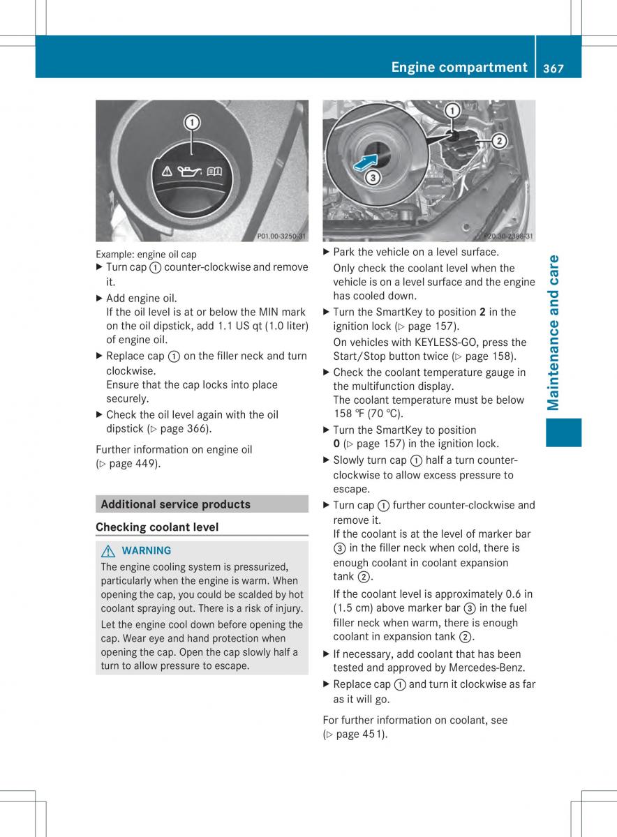 Mercedes Benz ML Class W166 owners manual / page 369