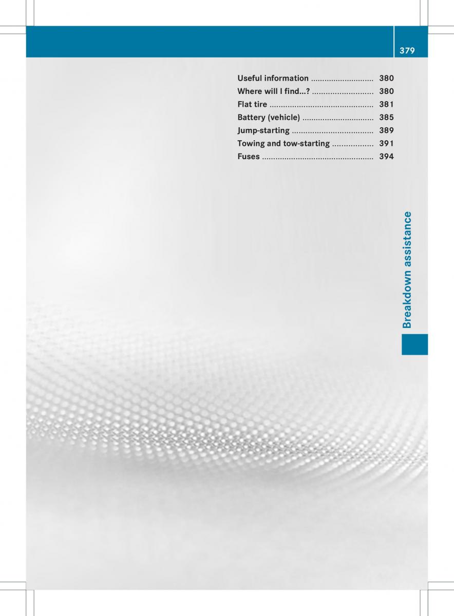 Mercedes Benz ML Class W166 owners manual / page 381