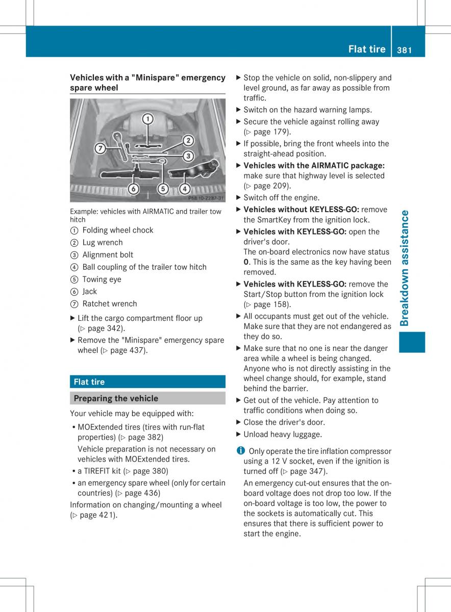 Mercedes Benz ML Class W166 owners manual / page 383