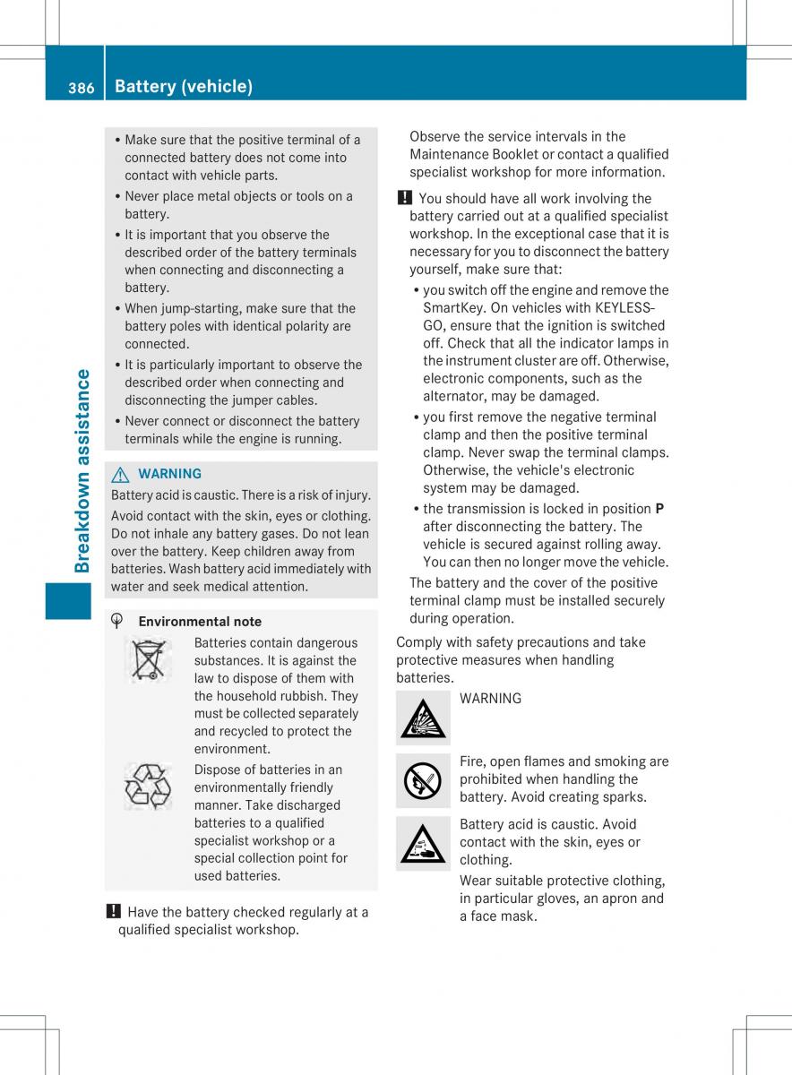 Mercedes Benz ML Class W166 owners manual / page 388