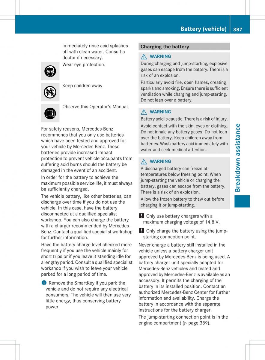 Mercedes Benz ML Class W166 owners manual / page 389