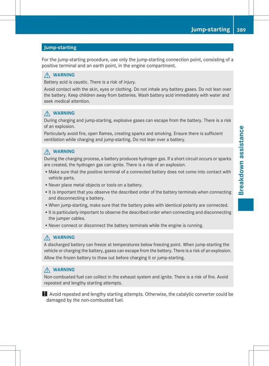 Mercedes Benz ML Class W166 owners manual / page 391