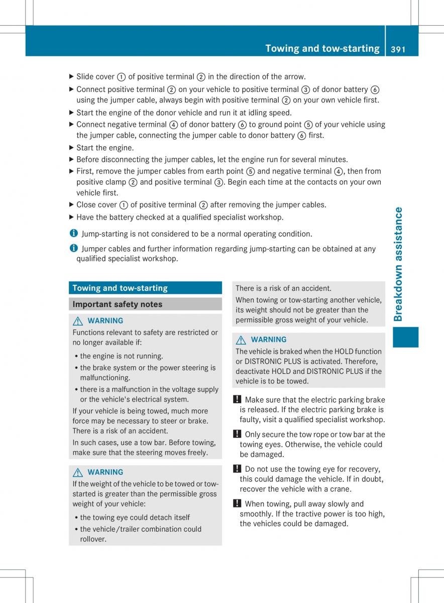 Mercedes Benz ML Class W166 owners manual / page 393