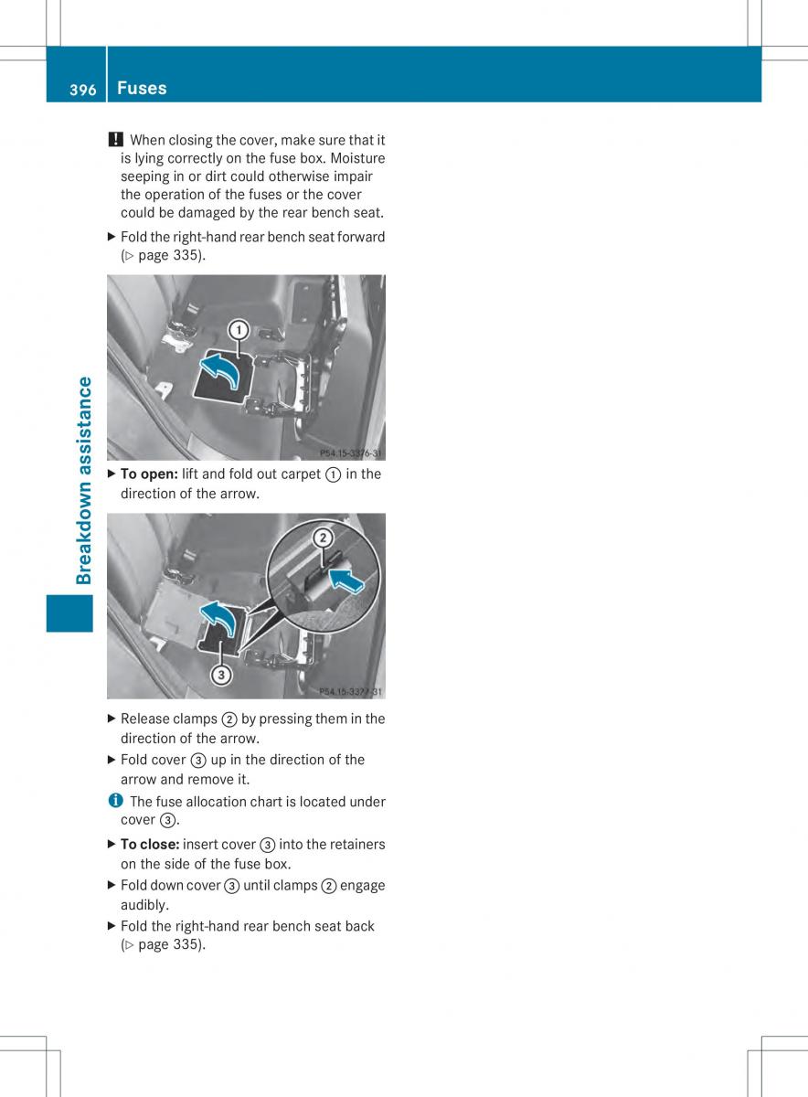 Mercedes Benz ML Class W166 owners manual / page 398