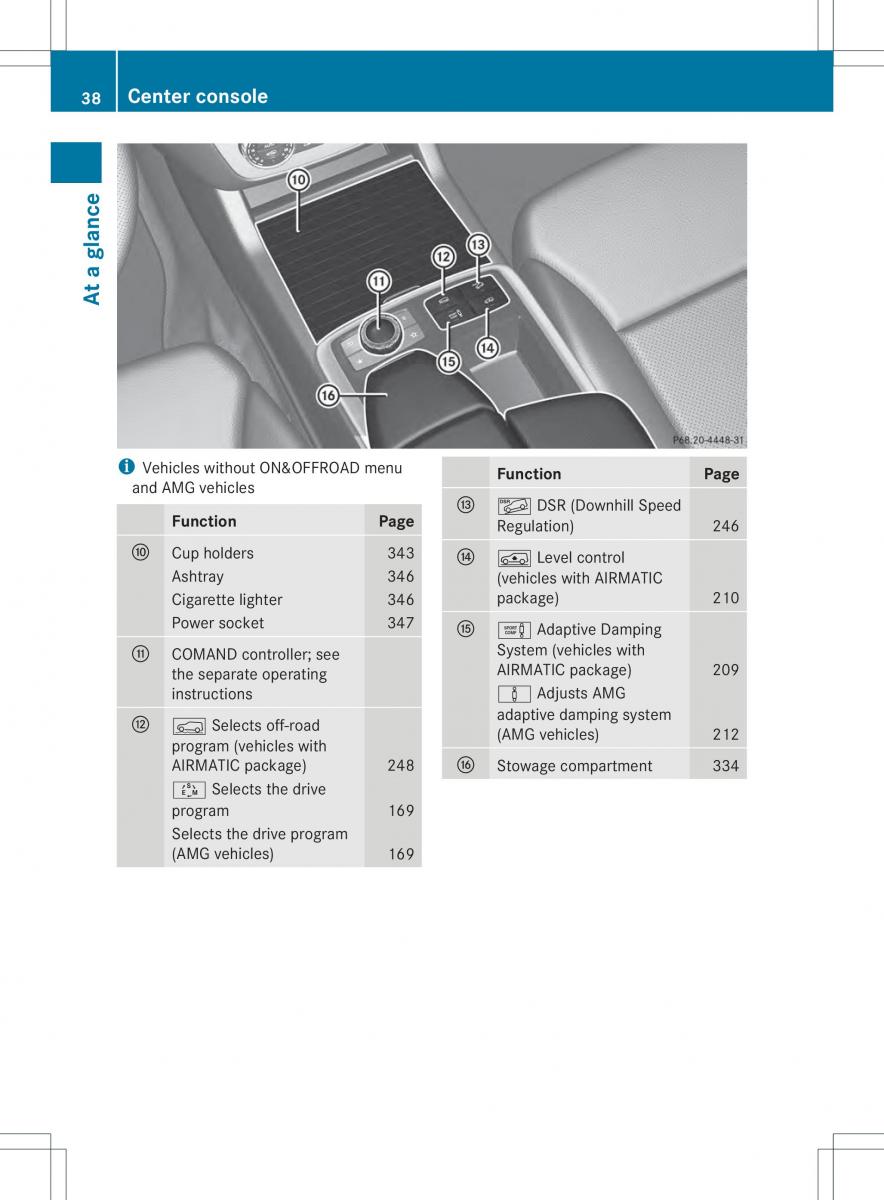 Mercedes Benz ML Class W166 owners manual / page 40