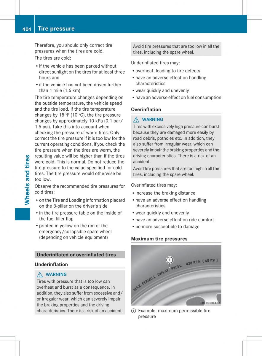 Mercedes Benz ML Class W166 owners manual / page 406