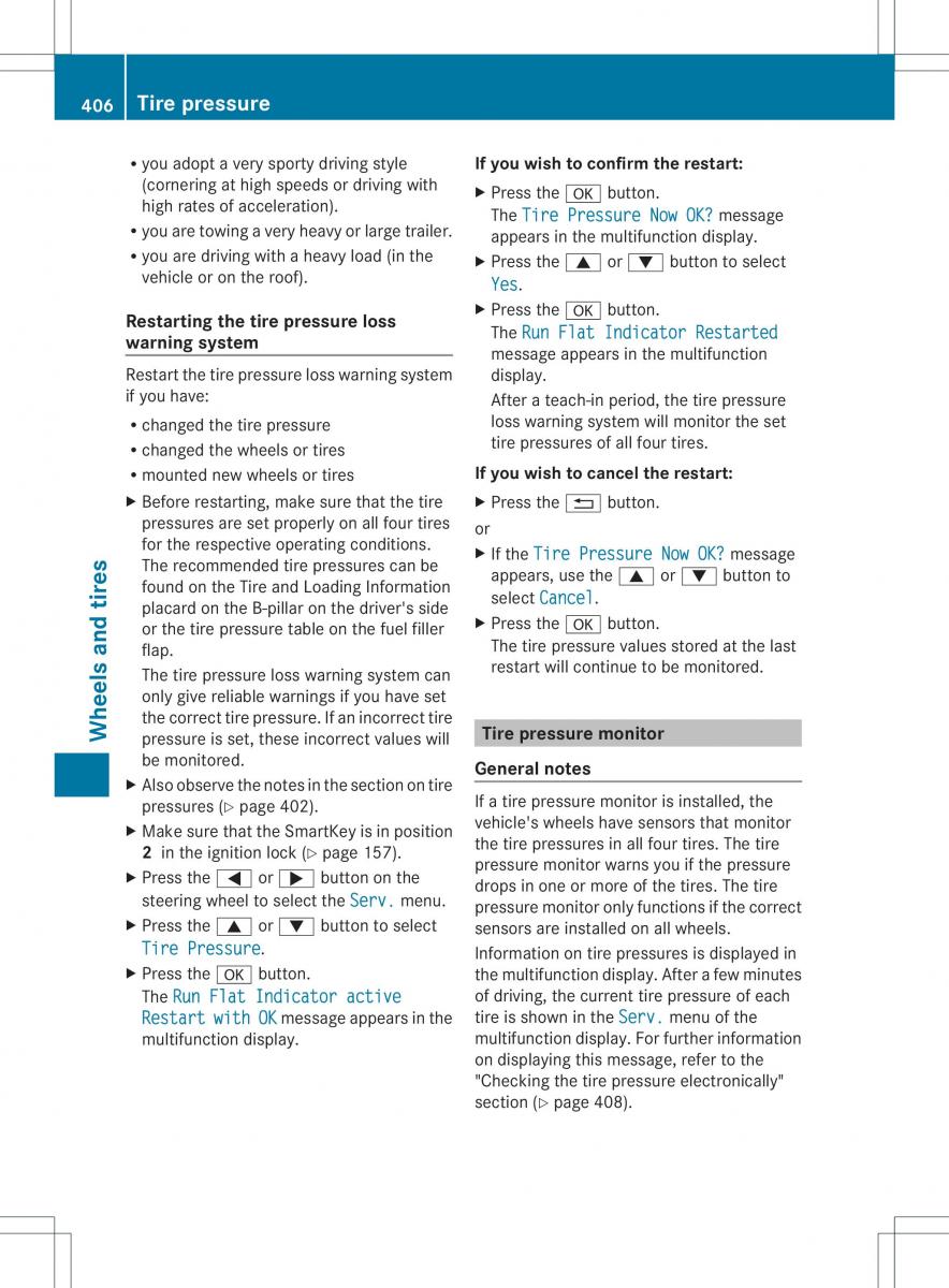 Mercedes Benz ML Class W166 owners manual / page 408