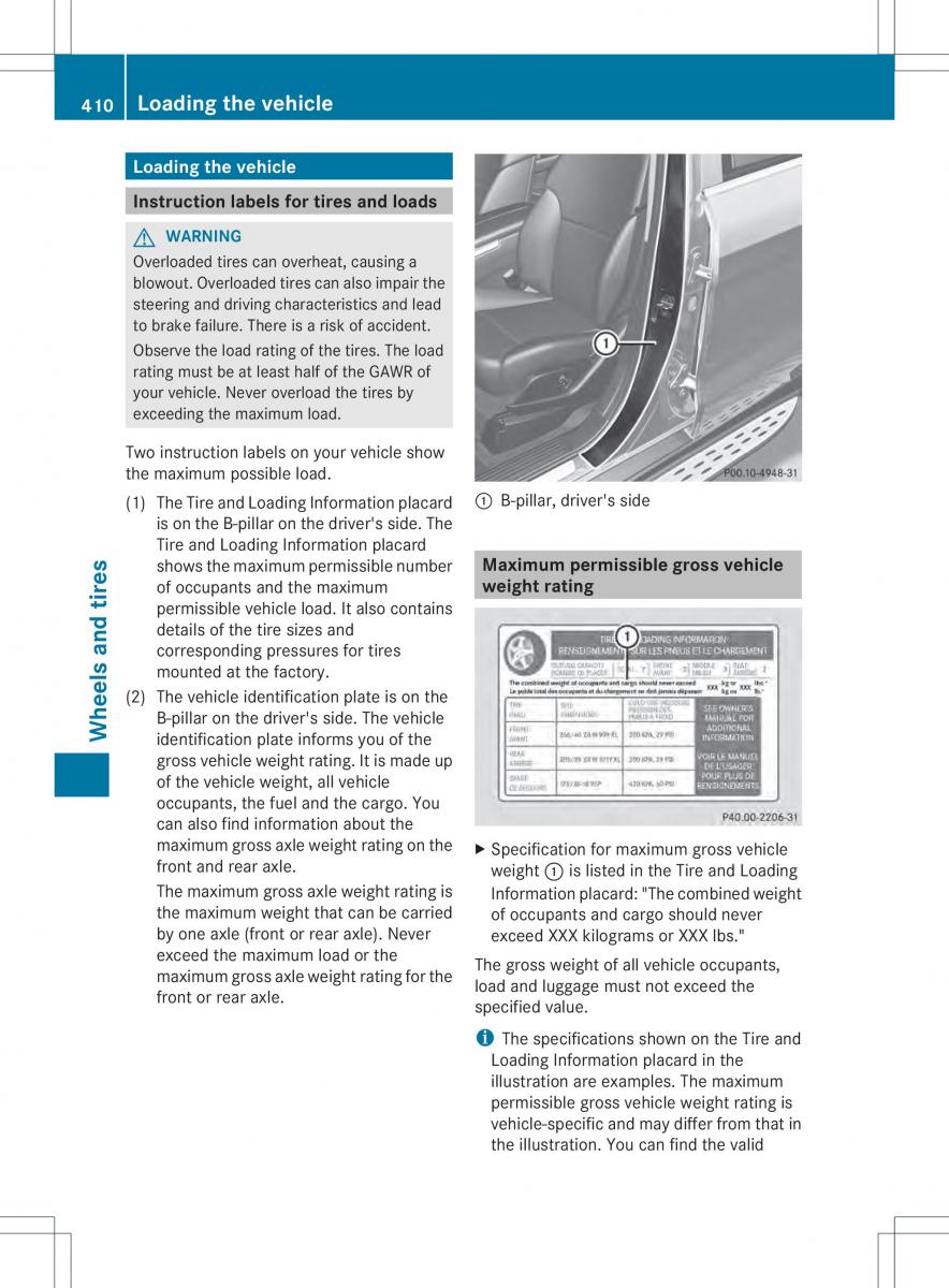 Mercedes Benz ML Class W166 owners manual / page 412