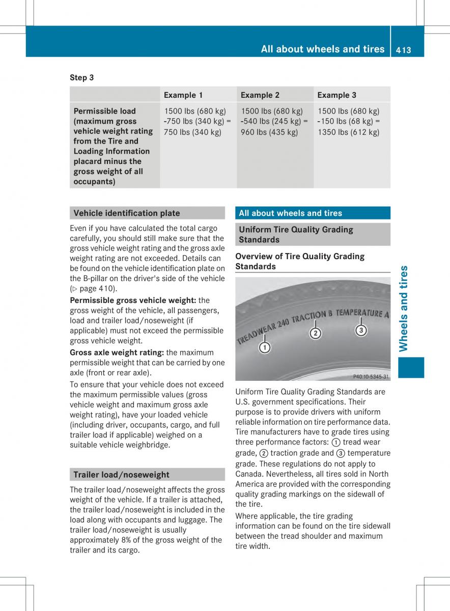 Mercedes Benz ML Class W166 owners manual / page 415