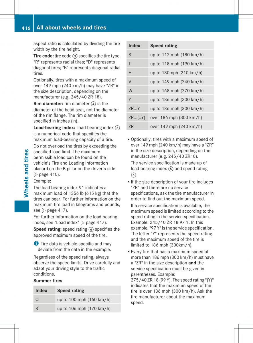 Mercedes Benz ML Class W166 owners manual / page 418