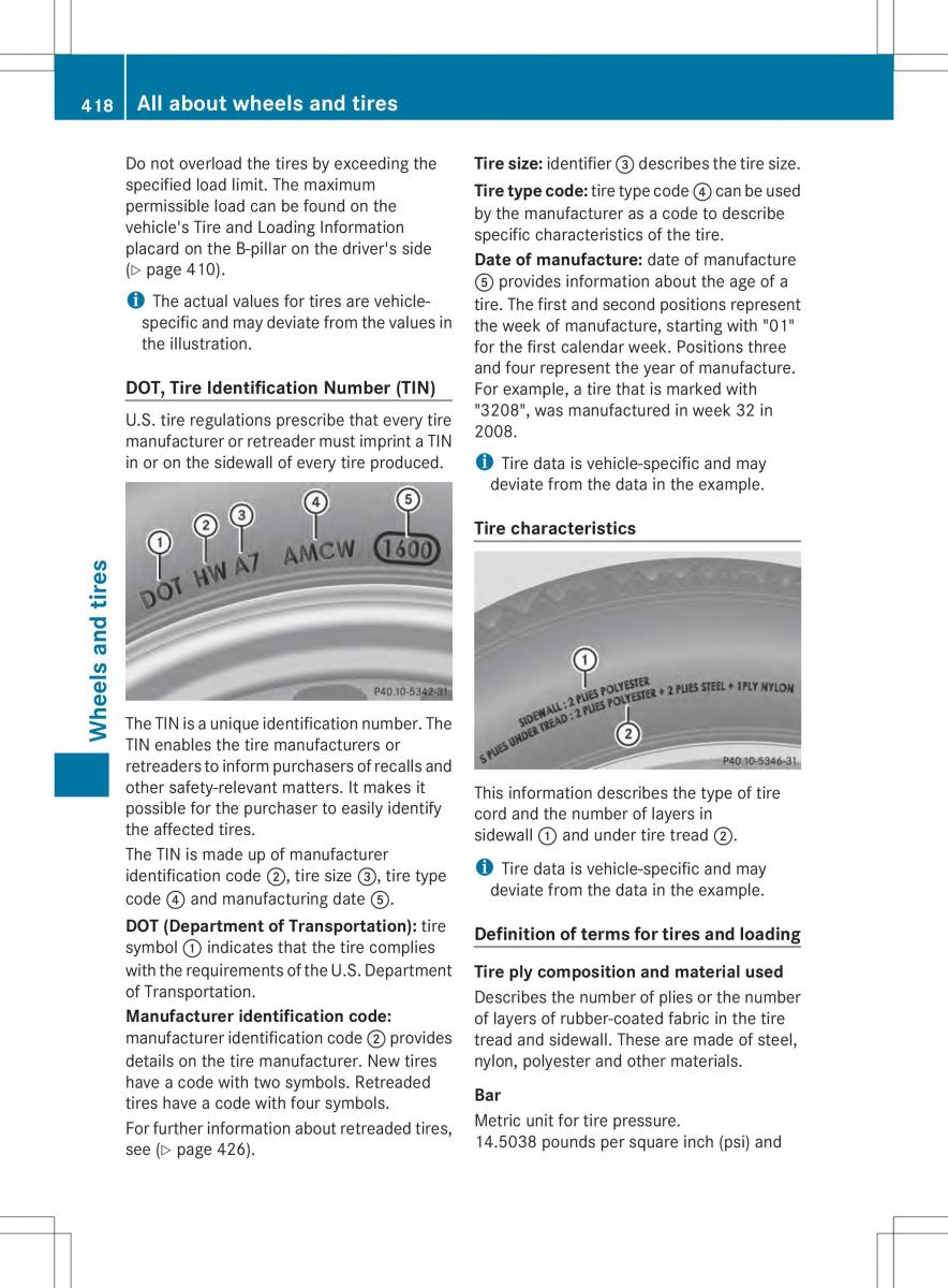 Mercedes Benz ML Class W166 owners manual / page 420