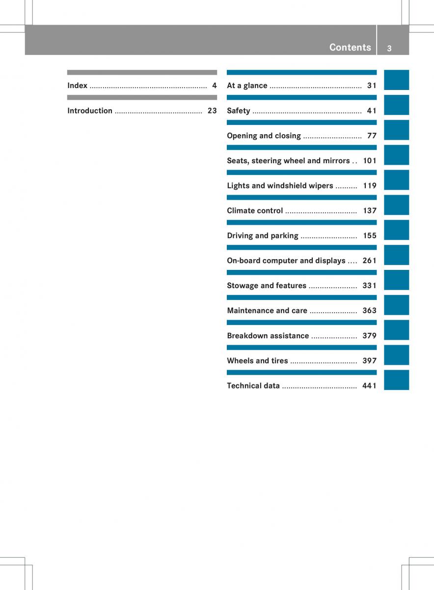 Mercedes Benz ML Class W166 owners manual / page 5