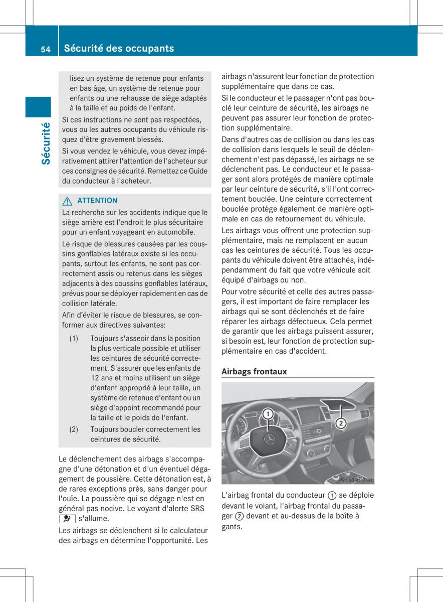 Mercedes Benz ML Class W166 manuel du proprietaire / page 57