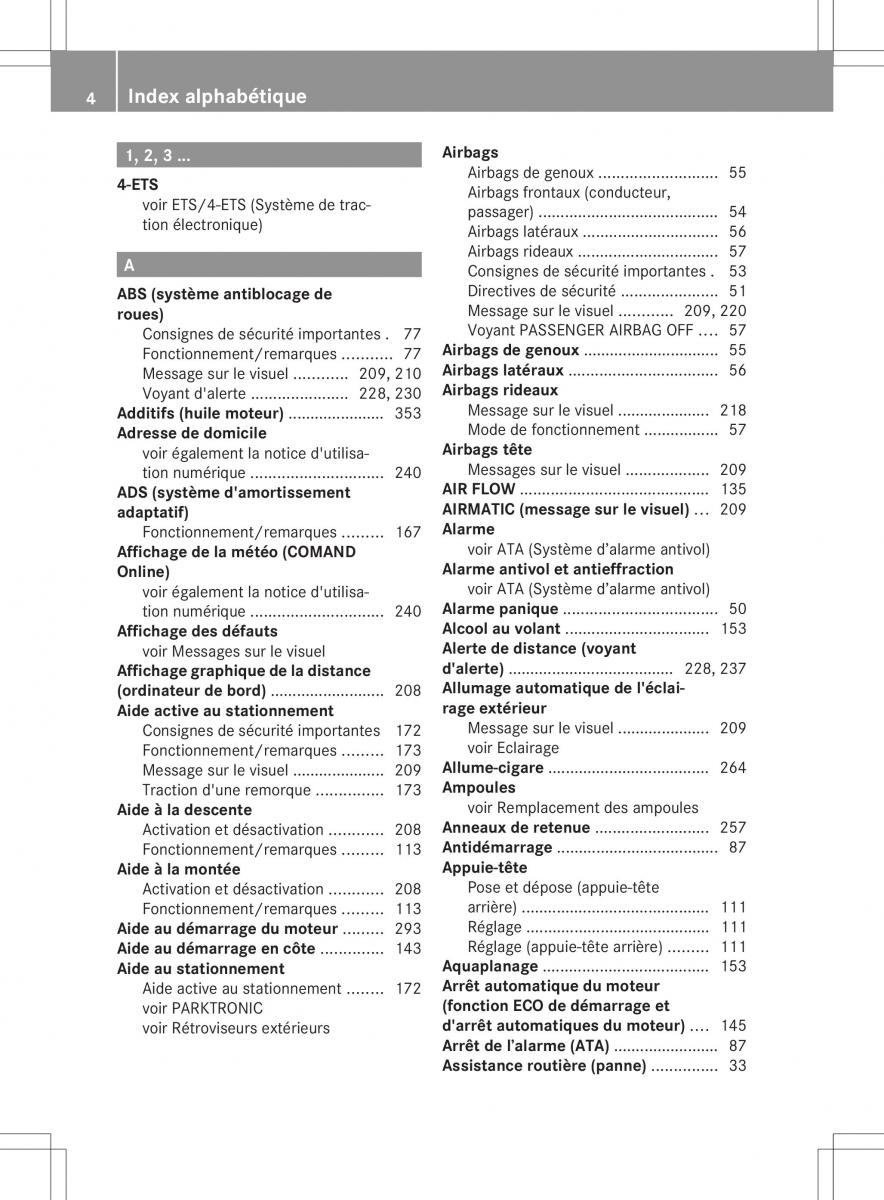 Mercedes Benz ML Class W166 manuel du proprietaire / page 7