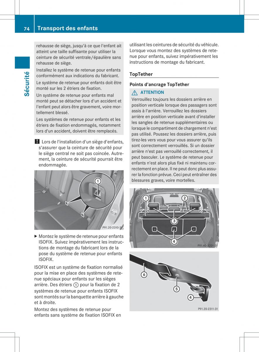 Mercedes Benz ML Class W166 manuel du proprietaire / page 77