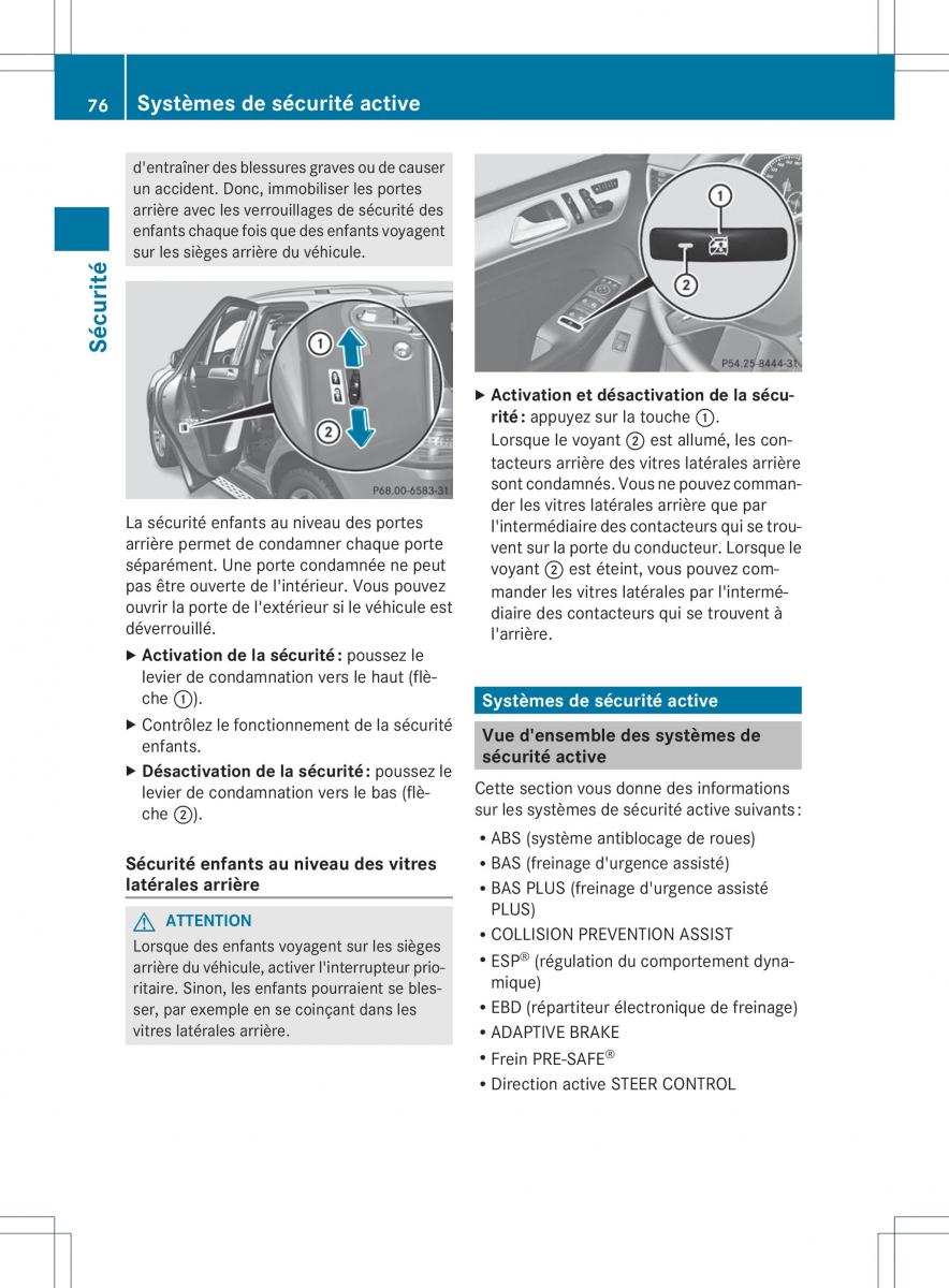 Mercedes Benz ML Class W166 manuel du proprietaire / page 79