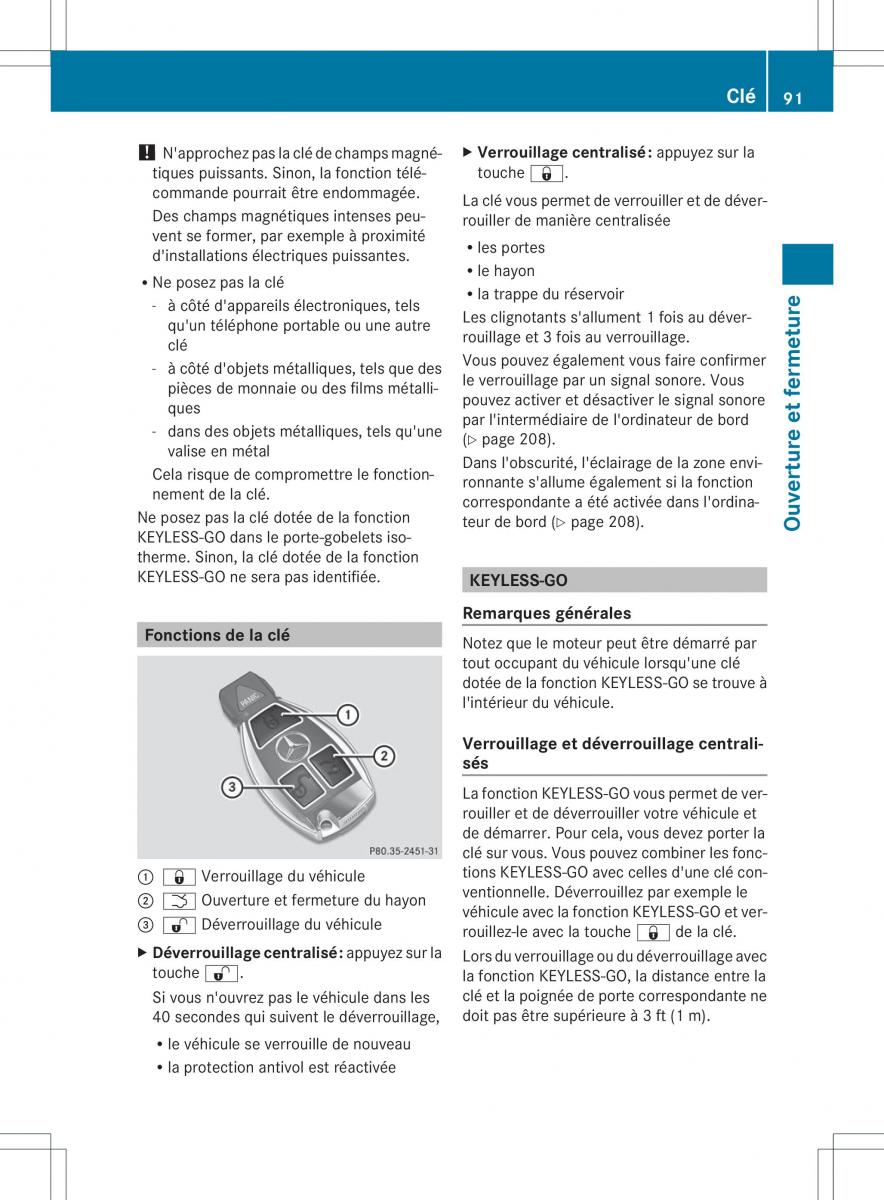 Mercedes Benz ML Class W166 manuel du proprietaire / page 94