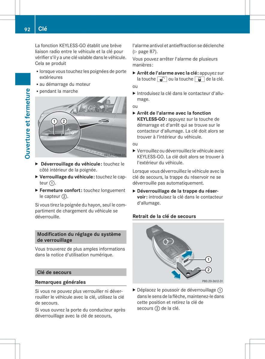 Mercedes Benz ML Class W166 manuel du proprietaire / page 95