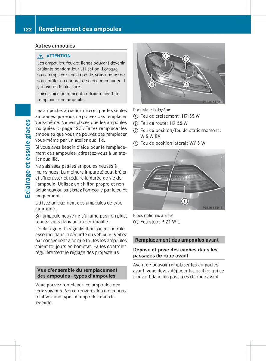 Mercedes Benz ML Class W166 manuel du proprietaire / page 125