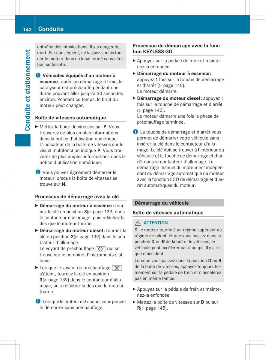 Mercedes Benz ML Class W166 manuel du proprietaire / page 145