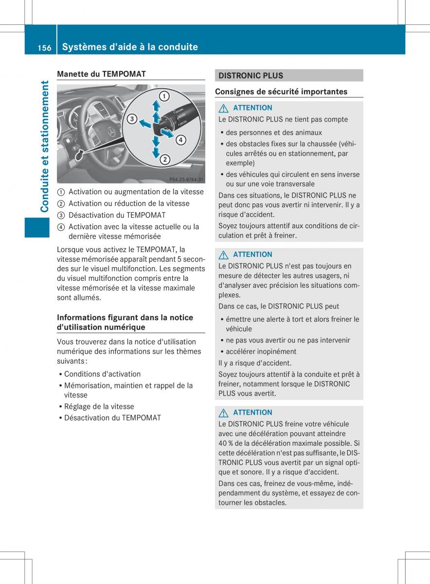 Mercedes Benz ML Class W166 manuel du proprietaire / page 159