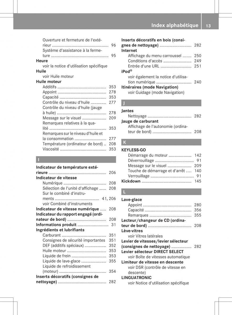 Mercedes Benz ML Class W166 manuel du proprietaire / page 16