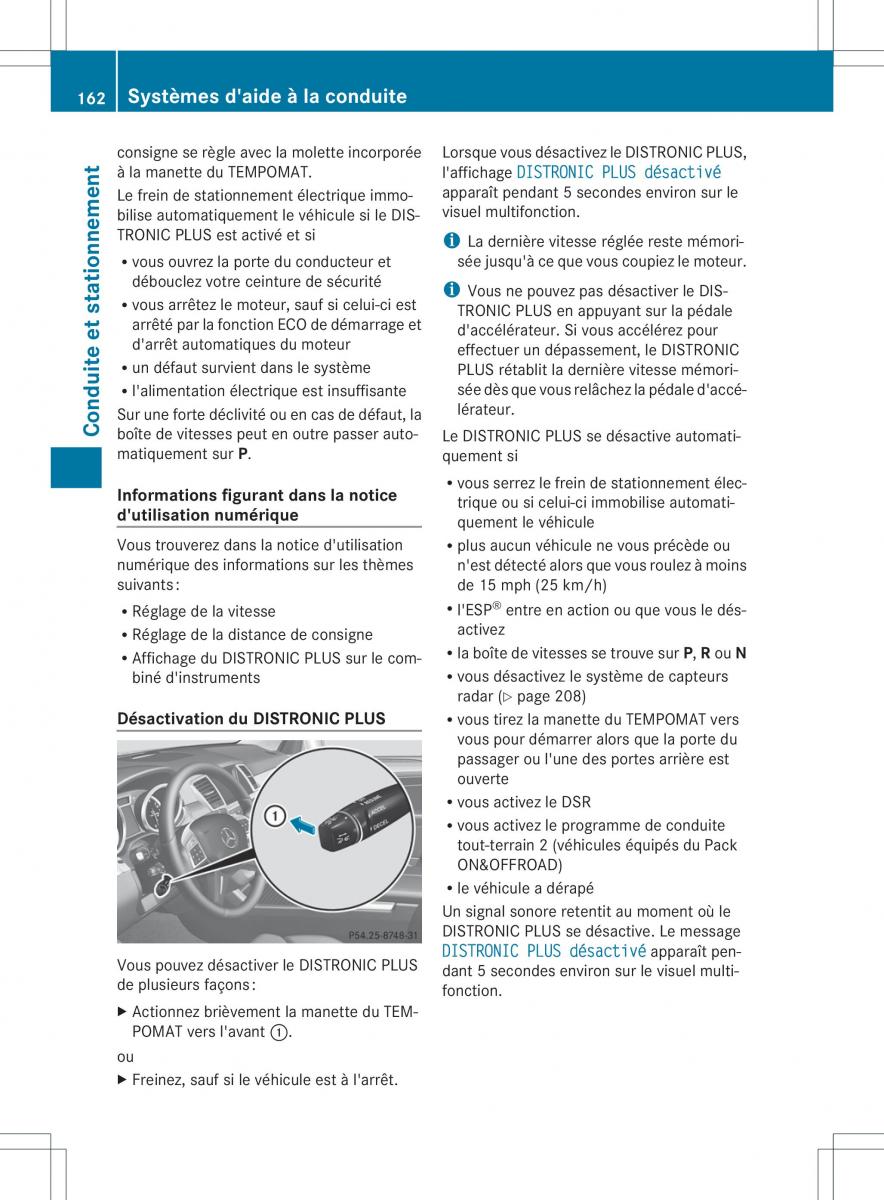 Mercedes Benz ML Class W166 manuel du proprietaire / page 165