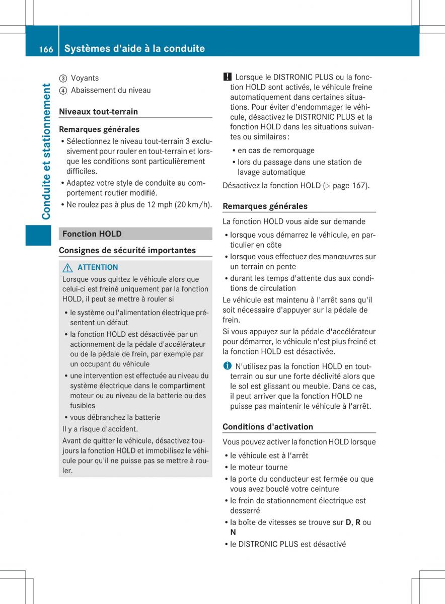 Mercedes Benz ML Class W166 manuel du proprietaire / page 169