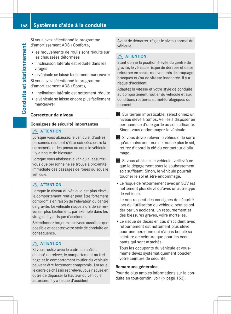 Mercedes Benz ML Class W166 manuel du proprietaire / page 171