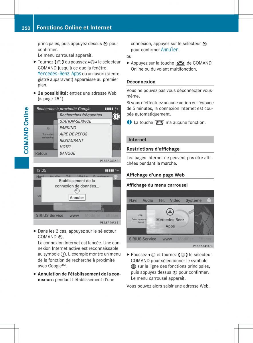 Mercedes Benz ML Class W166 manuel du proprietaire / page 253