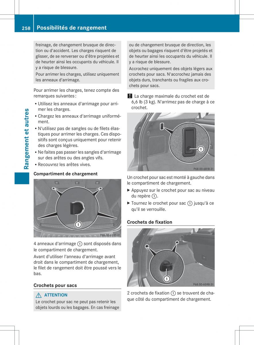 Mercedes Benz ML Class W166 manuel du proprietaire / page 261