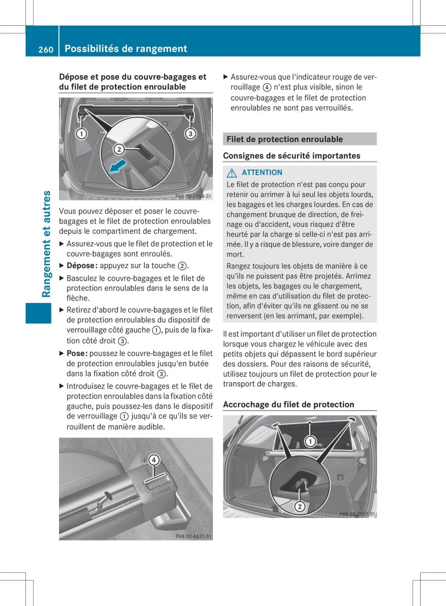 Mercedes Benz ML Class W166 manuel du proprietaire / page 263