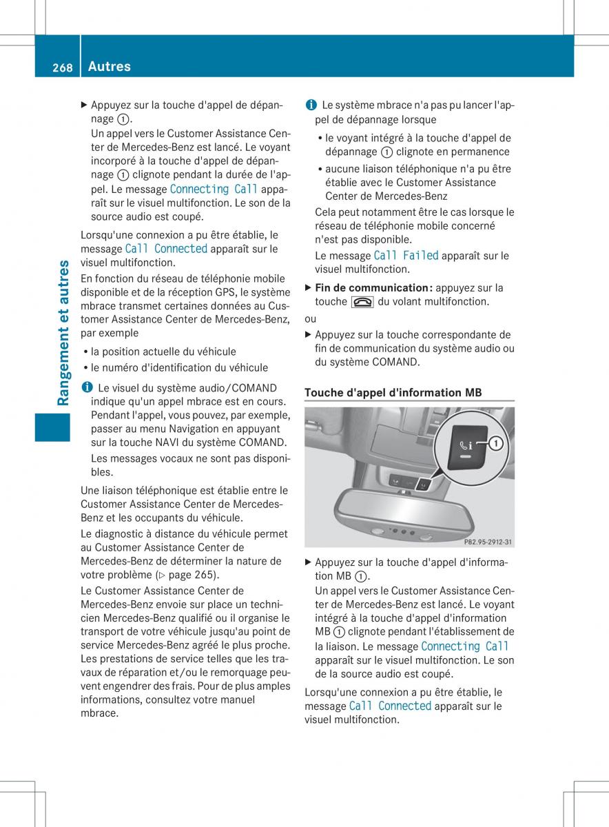 Mercedes Benz ML Class W166 manuel du proprietaire / page 271