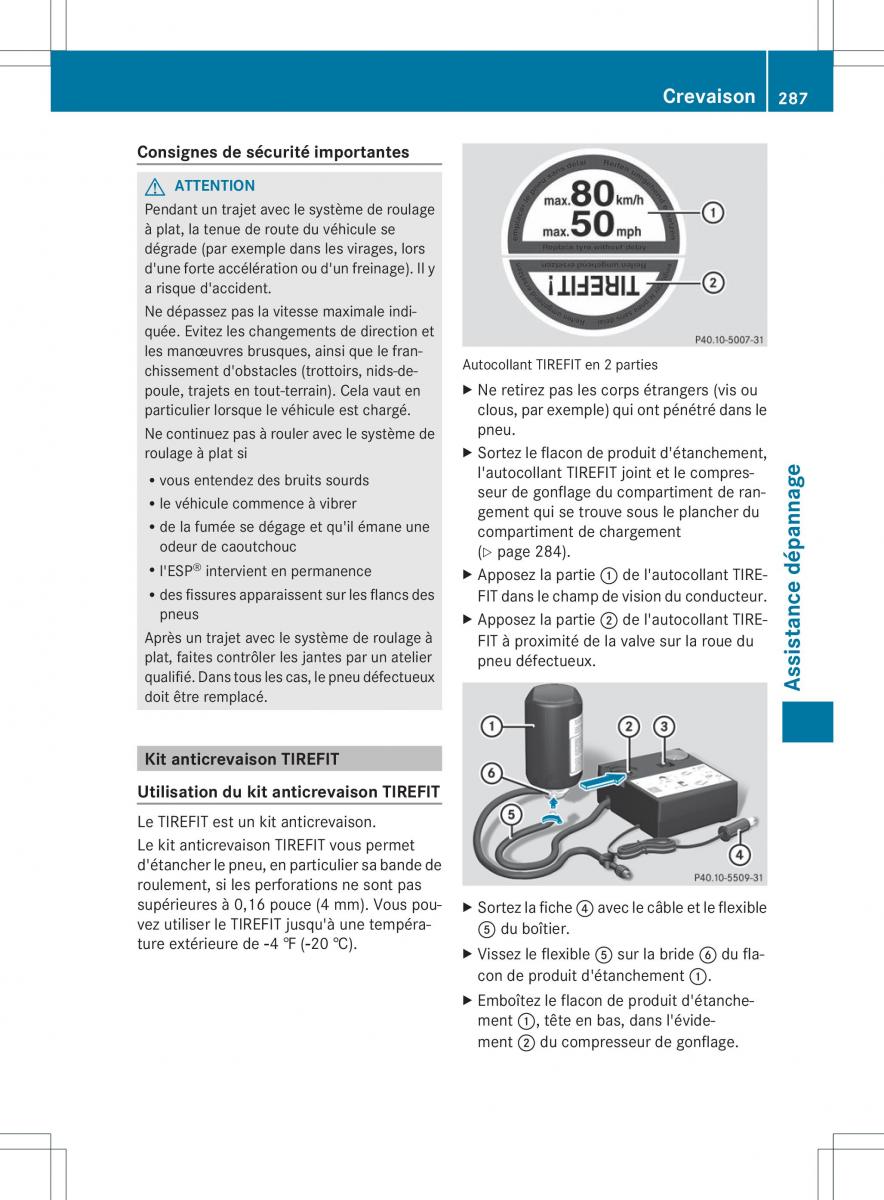 Mercedes Benz ML Class W166 manuel du proprietaire / page 290