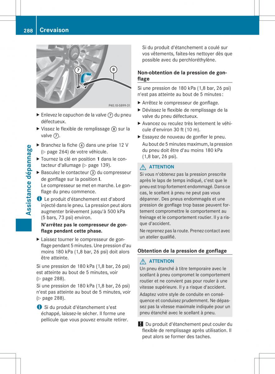 Mercedes Benz ML Class W166 manuel du proprietaire / page 291