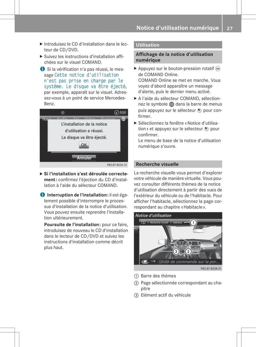 Mercedes Benz ML Class W166 manuel du proprietaire / page 30